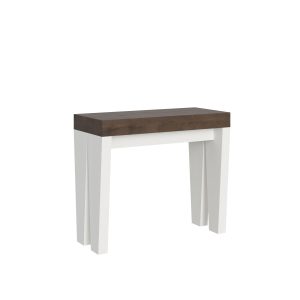 Consolle Spimbo Mix Small Piano Noce Gambe Bianco Frassino