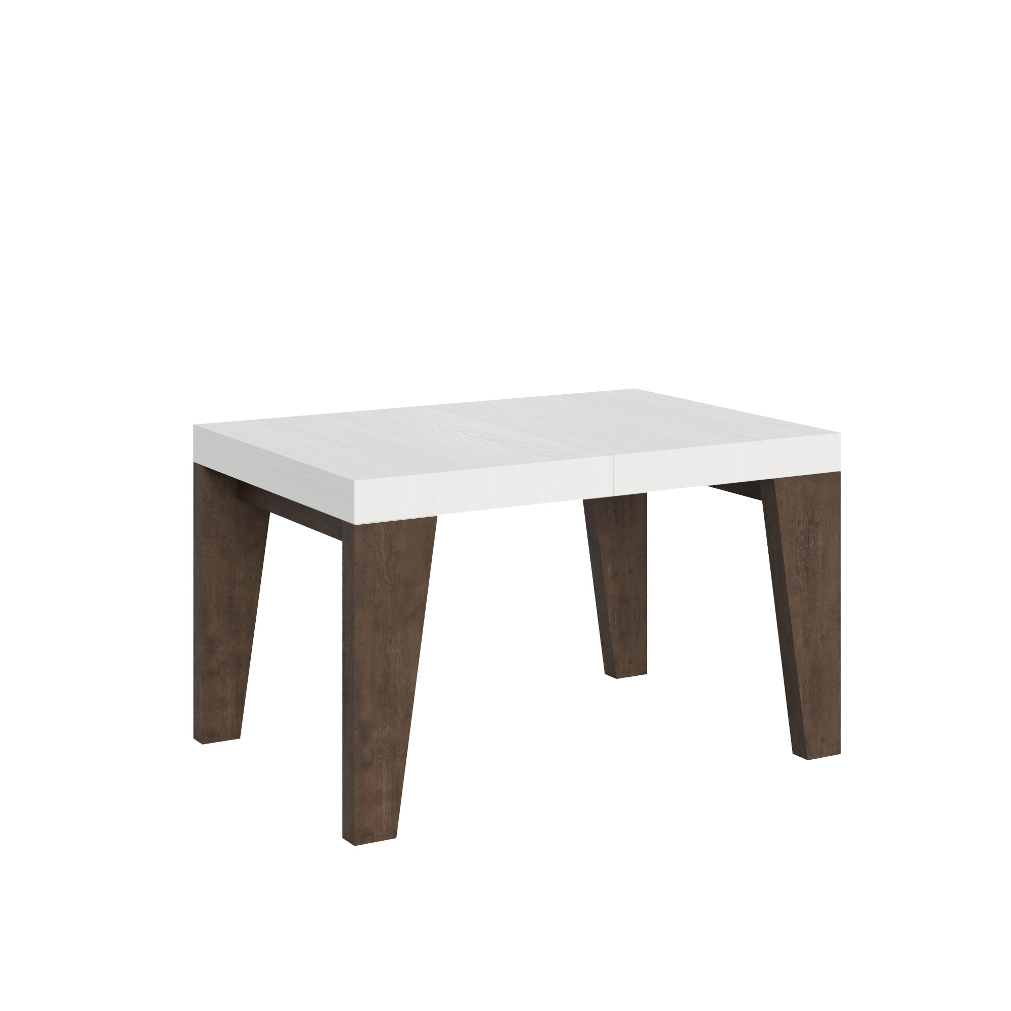 Itamoby Tavolo Naxy Mix Allungabile Piano Bianco Frassino Gambe Noce 90×130 Allungato 234