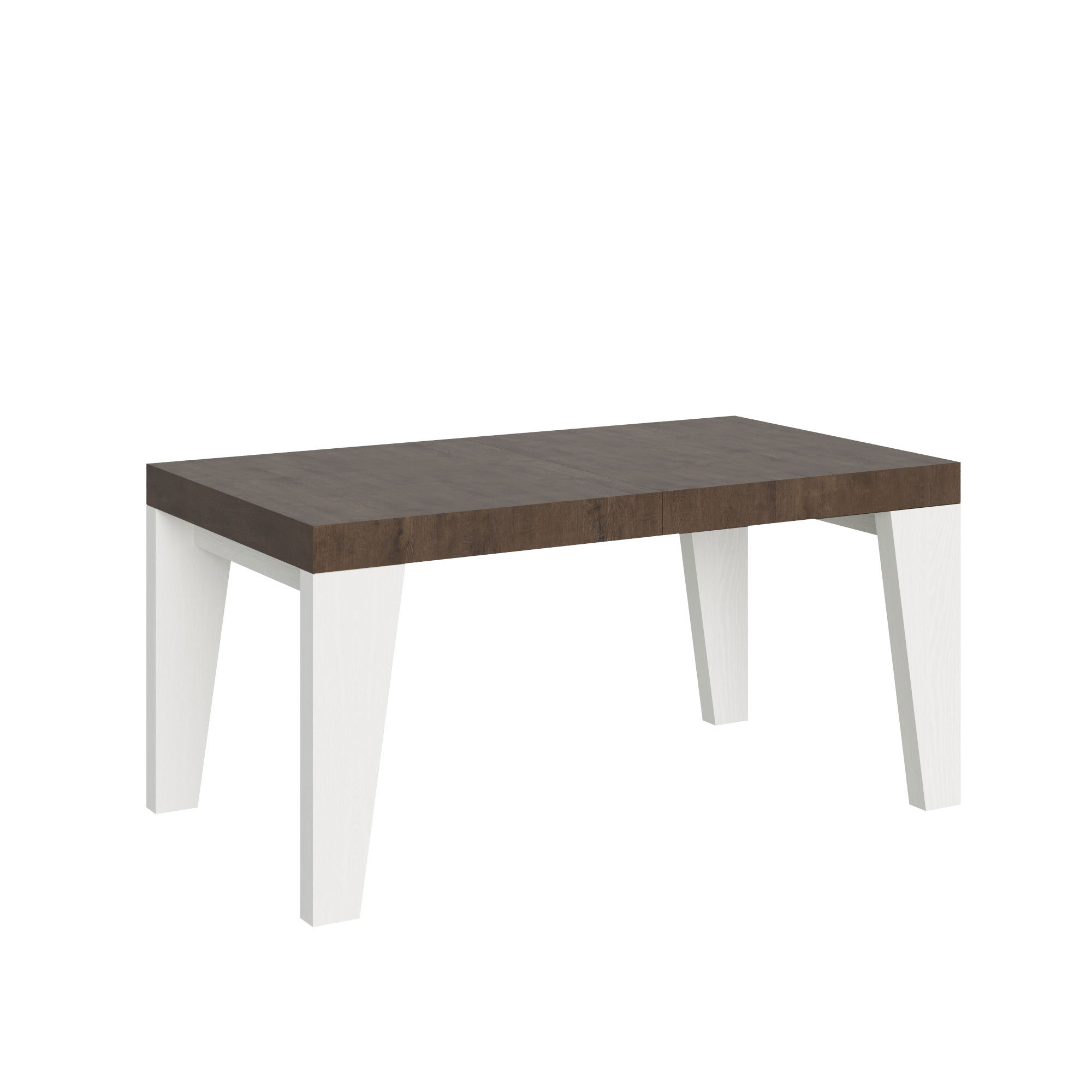 Itamoby Tavolo Naxy Mix Allungabile Piano Noce Gambe Bianco Frassino 90×160 Allungato 420