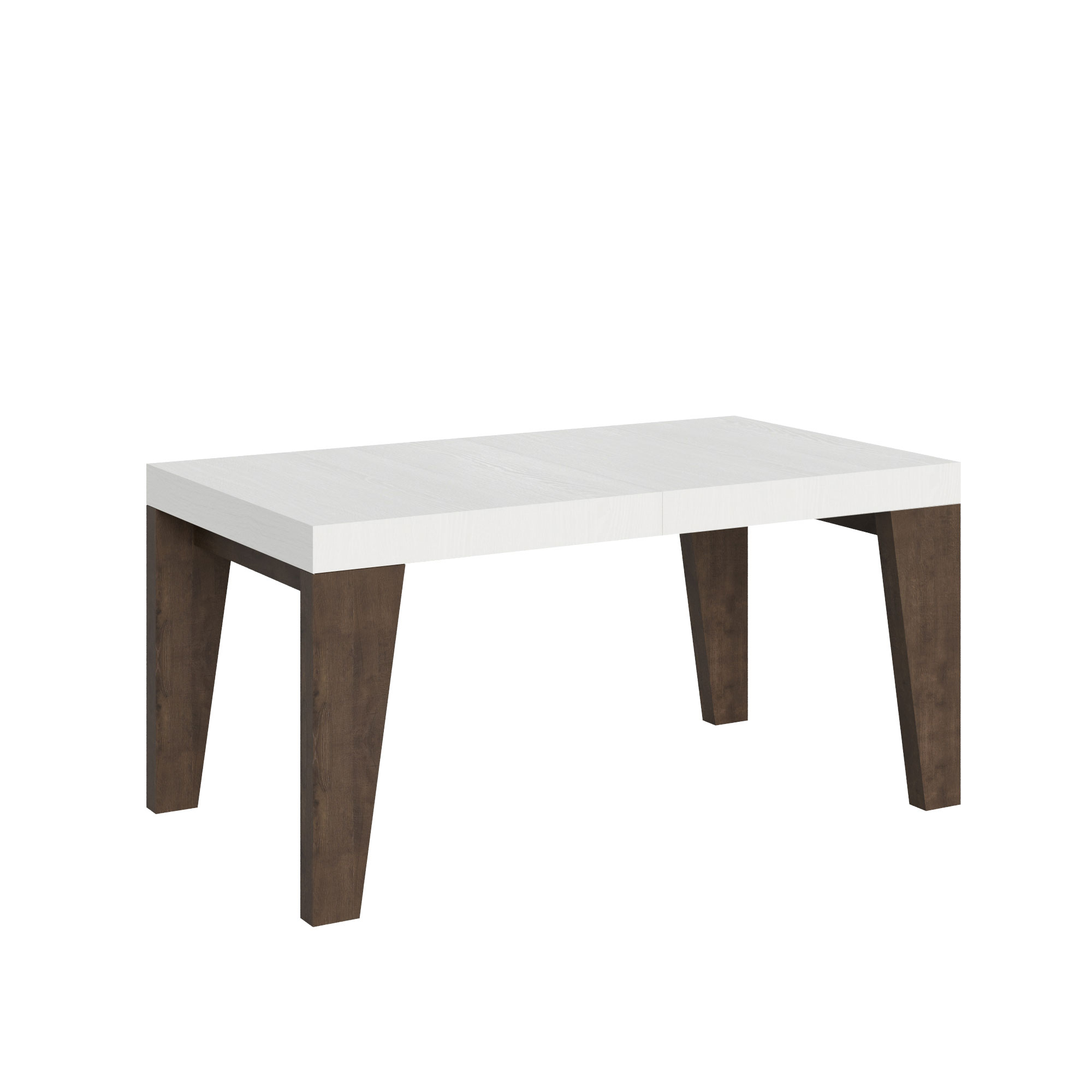 Itamoby Tavolo Naxy Mix Allungabile Piano Bianco Frassino Gambe Noce 90×160 Allungato 420