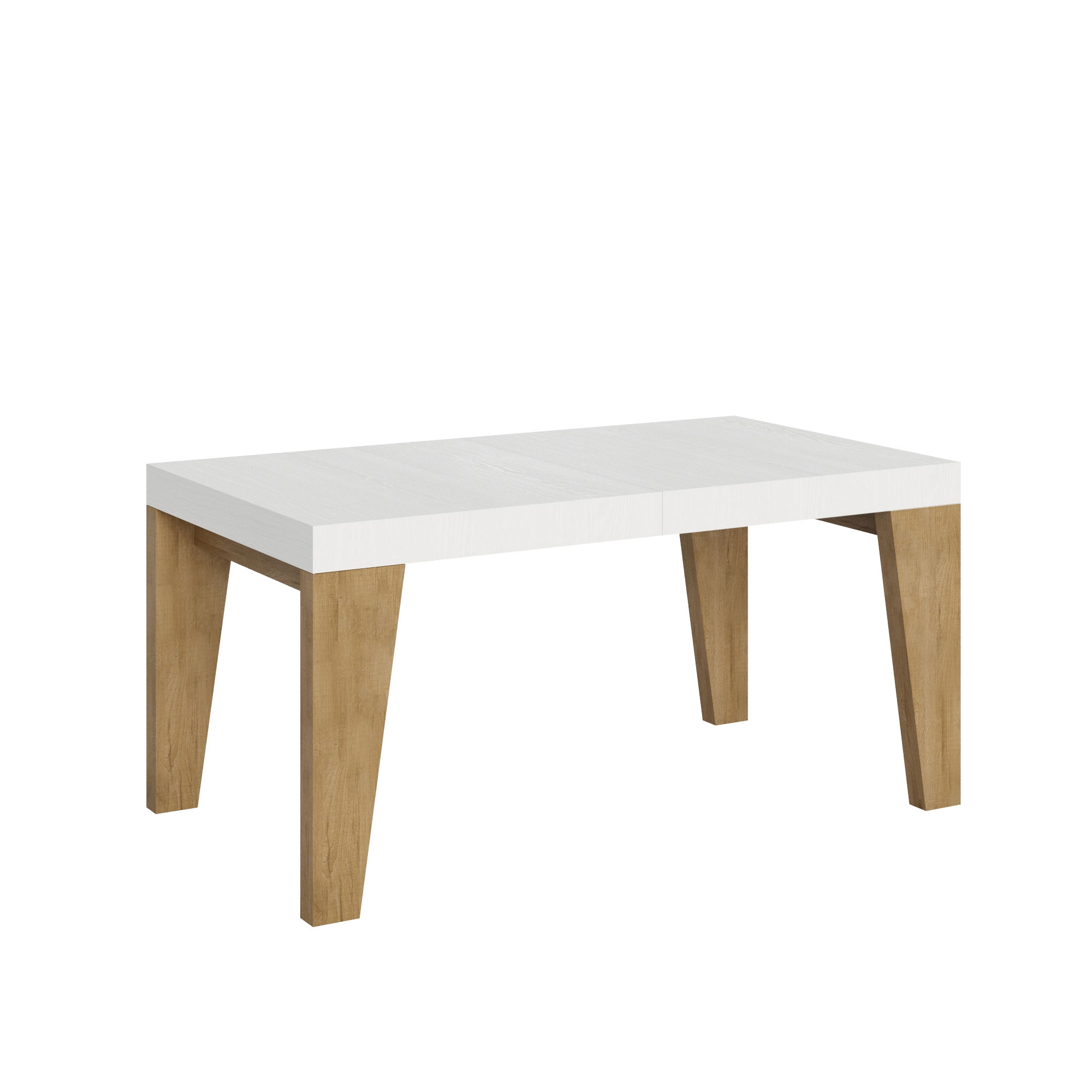 Itamoby Tavolo Naxy Mix Allungabile Piano Bianco Frassino Gambe Quercia Natura 90×160 Allungato 264
