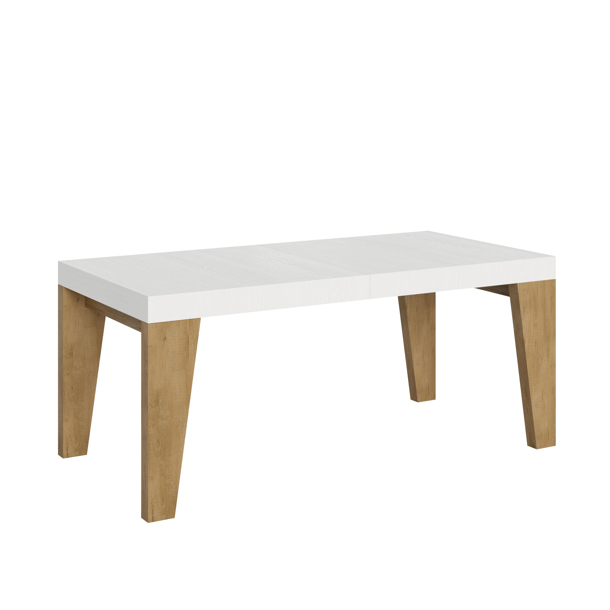 Itamoby Tavolo Naxy Mix Allungabile Piano Bianco Frassino Gambe Quercia Natura 90×180 Allungato 284