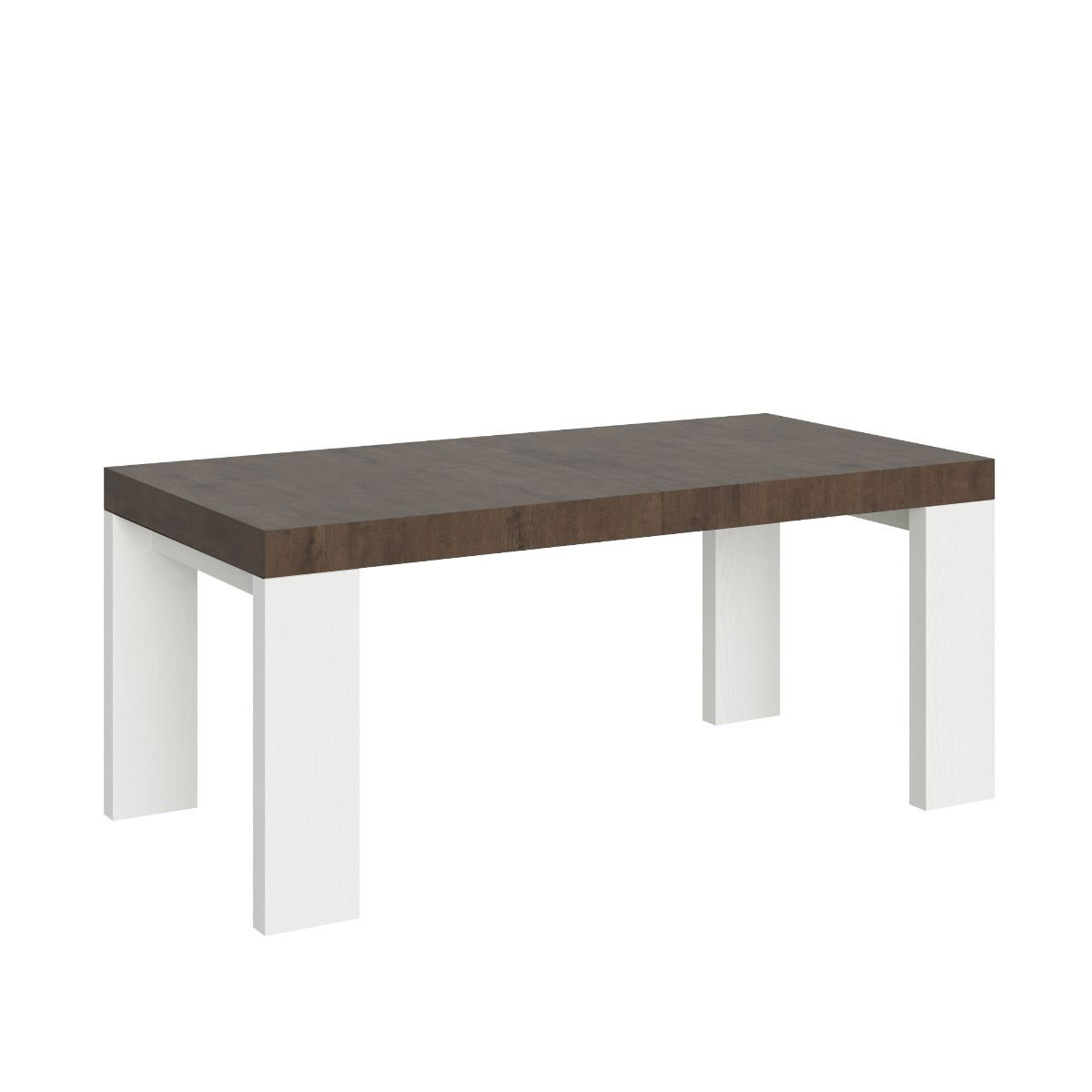 Itamoby Tavolo Roxell Mix Allungabile Piano Noce Gambe Bianco Frassino 90×180 Allungato 440