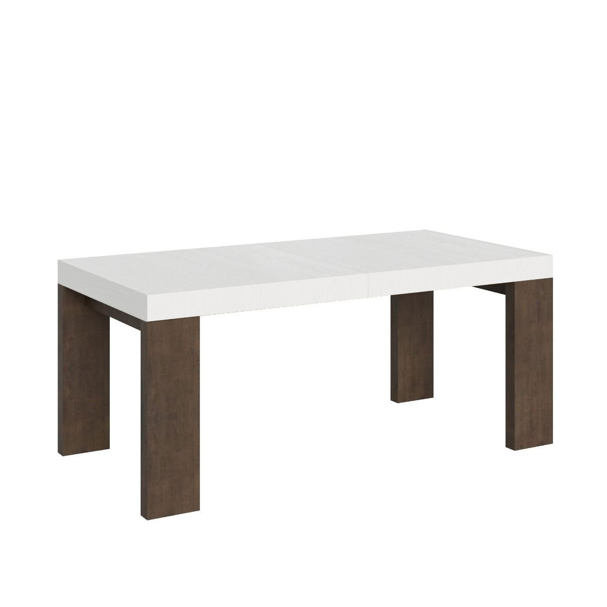 Itamoby Tavolo Roxell Mix Allungabile Piano Bianco Frassino Gambe Noce 90×180 Allungato 440