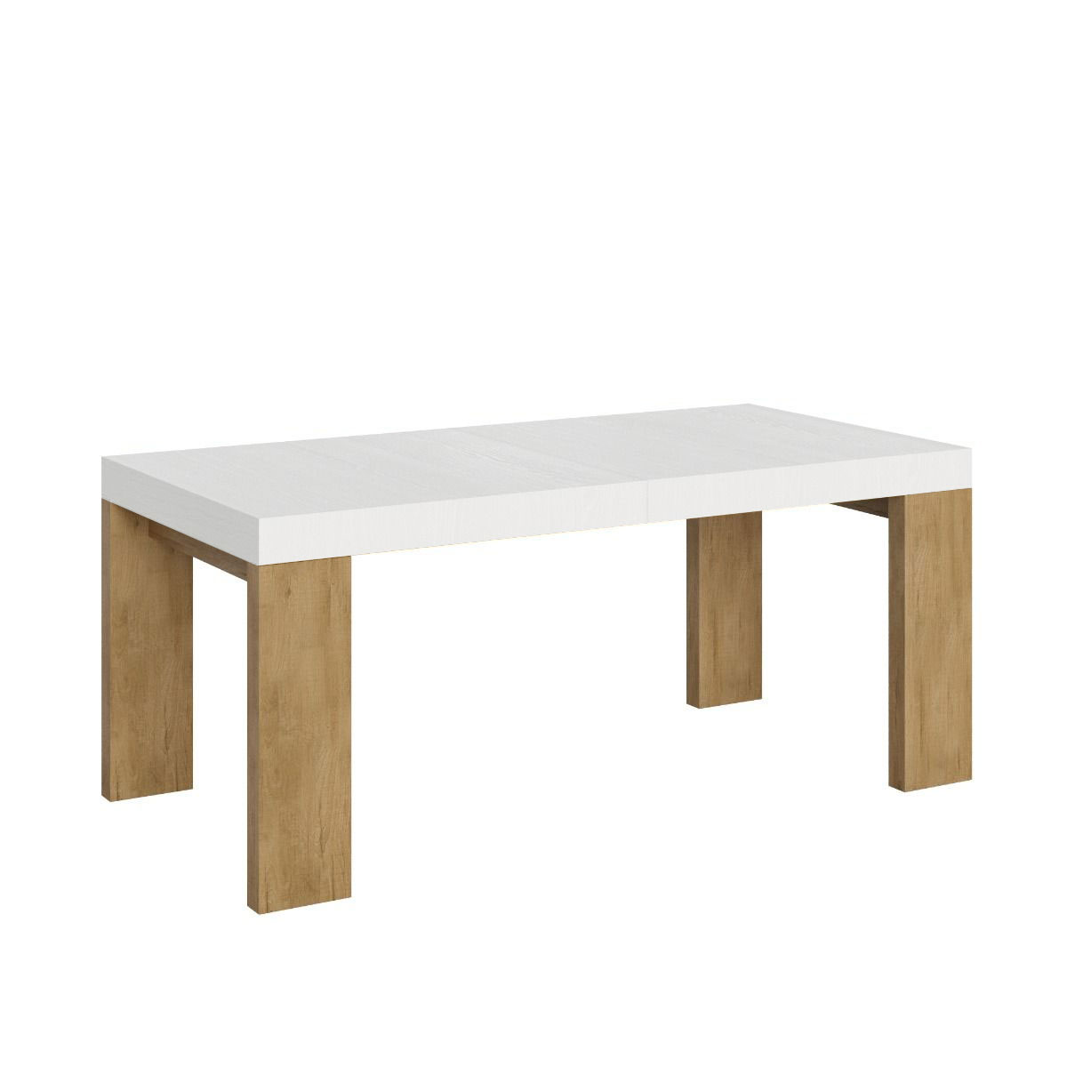 Itamoby Tavolo Roxell Mix Allungabile Piano Bianco Frassino Gambe Quercia Natura 90×180 Allungato 440