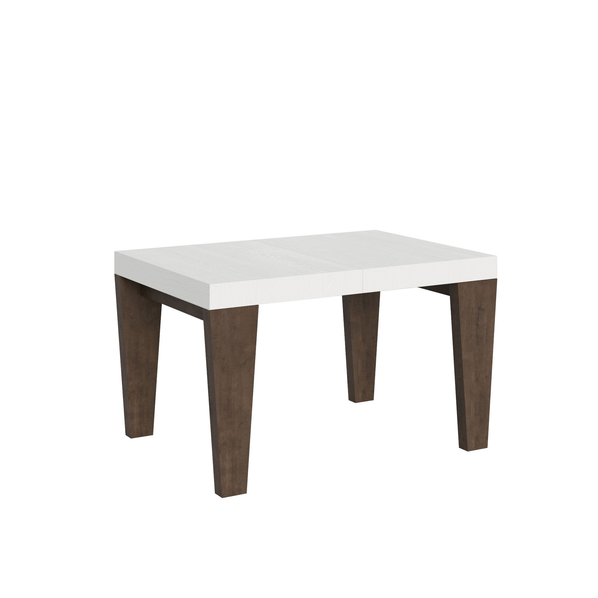 Itamoby Tavolo Spimbo Mix Allungabile Piano Bianco Frassino Gambe Noce 90×130 Allungato 390