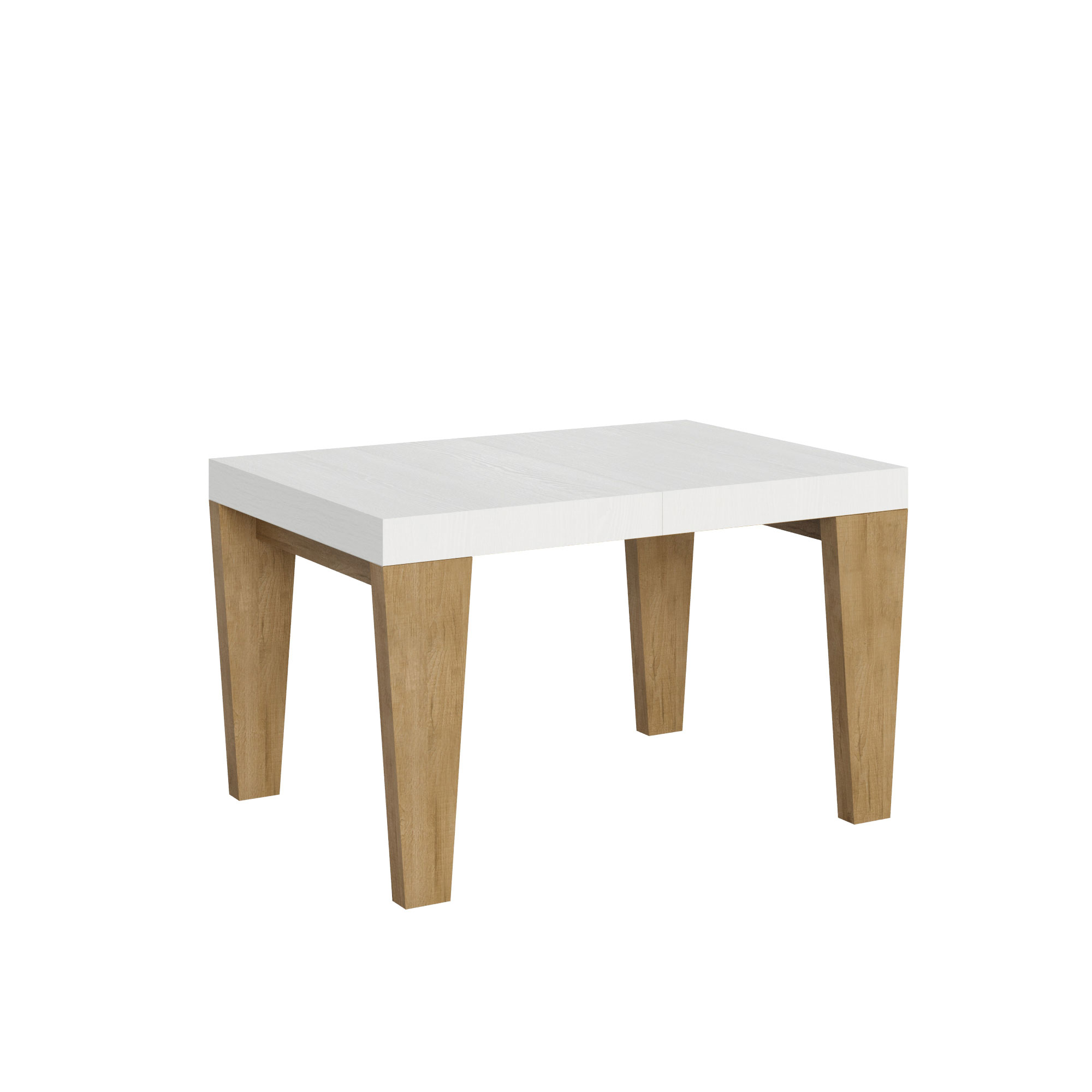 Itamoby Tavolo Spimbo Mix Allungabile Piano Bianco Frassino Gambe Quercia 90×130 Allungato 234