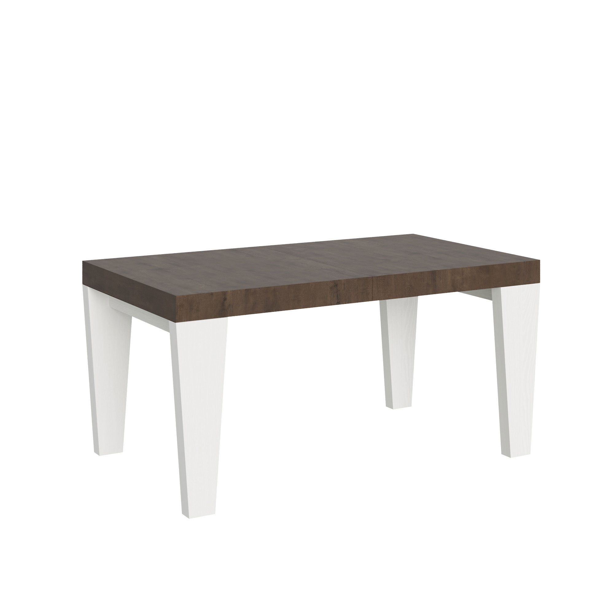 Itamoby Tavolo Spimbo Mix Allungabile Piano Noce Gambe Bianco Frassino 90×160 Allungato 264