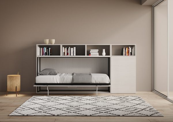 Letto Kando singolo Bianco Frassino composizione A - immagine 4