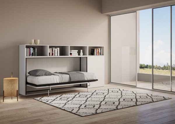 Letto Kando singolo Bianco Frassino composizione A - immagine 7