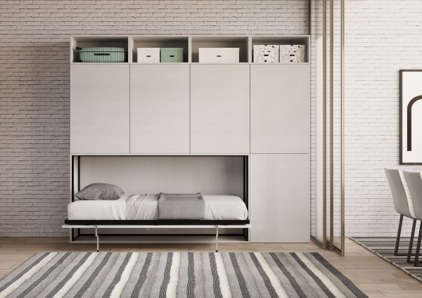 Letto Kando singolo Bianco Frassino composizione B - immagine 4