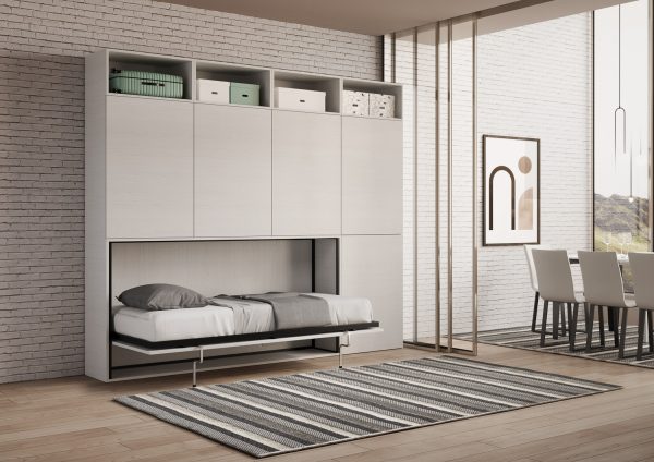 Letto Kando singolo Bianco Frassino composizione B - immagine 7