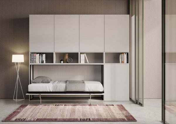 Letto Kando singolo Bianco Frassino composizione C - immagine 4