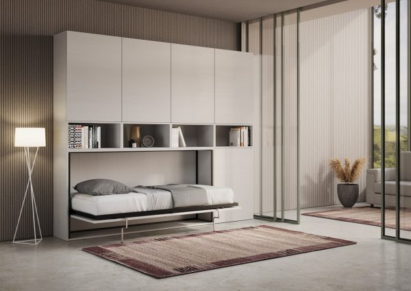 Letto Kando singolo Bianco Frassino composizione C - immagine 7