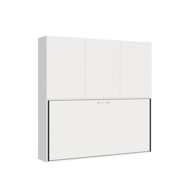 Letto Kando singolo Bianco Frassino composizione D con materasso - immagine 2