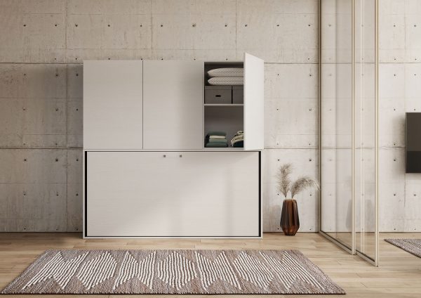 Letto Kando singolo Bianco Frassino composizione D con materasso - immagine 5