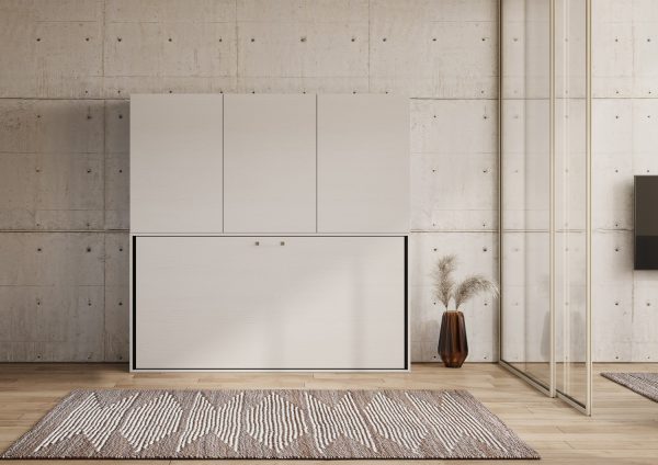 Letto Kando singolo Bianco Frassino composizione D con materasso - immagine 3