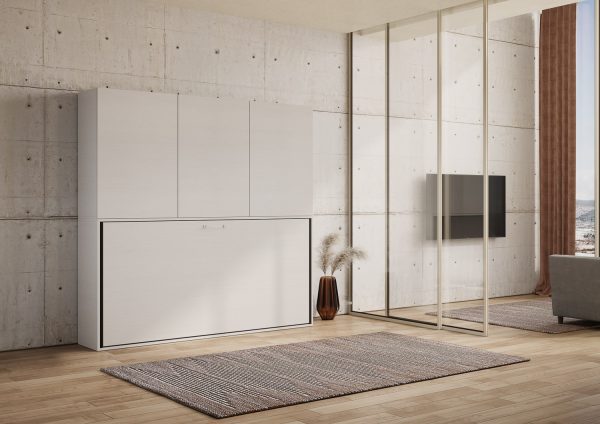 Letto Kando singolo Bianco Frassino composizione D con materasso - immagine 6