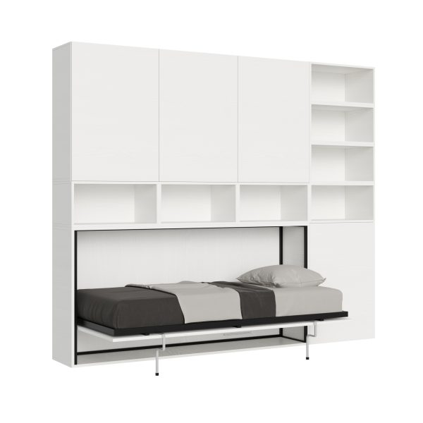 Letto Kando singolo Bianco Frassino composizione E