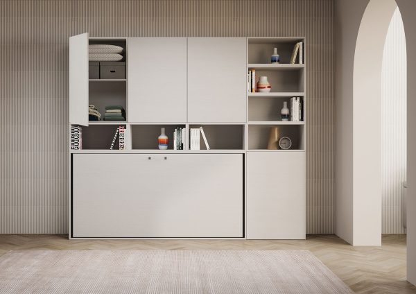 Letto Kando singolo Bianco Frassino composizione E - immagine 5