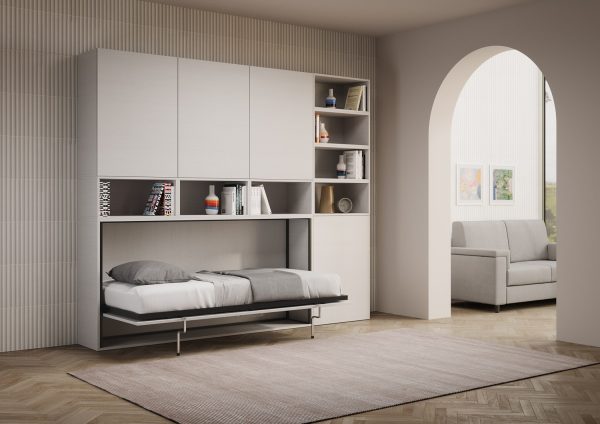 Letto Kando singolo Bianco Frassino composizione E - immagine 7