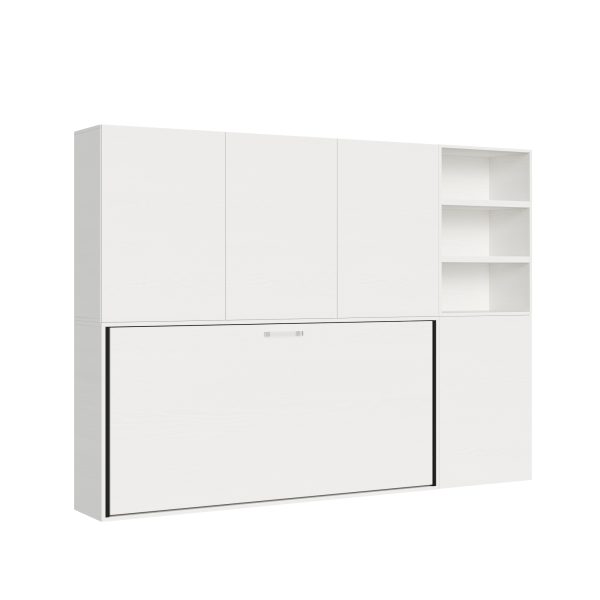 Letto Kando singolo Bianco Frassino composizione F con materasso - immagine 2