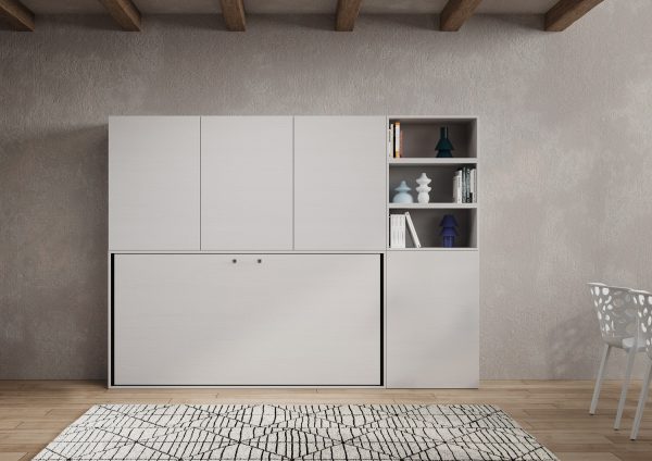 Letto Kando singolo Bianco Frassino composizione F con materasso - immagine 3