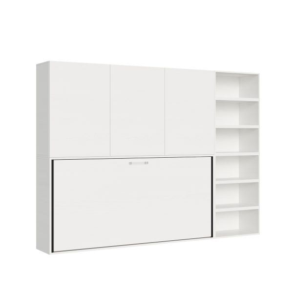 Letto Kando singolo Bianco Frassino composizione G con materasso - immagine 2