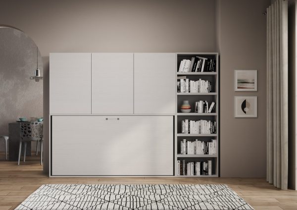Letto Kando singolo Bianco Frassino composizione G con materasso - immagine 3