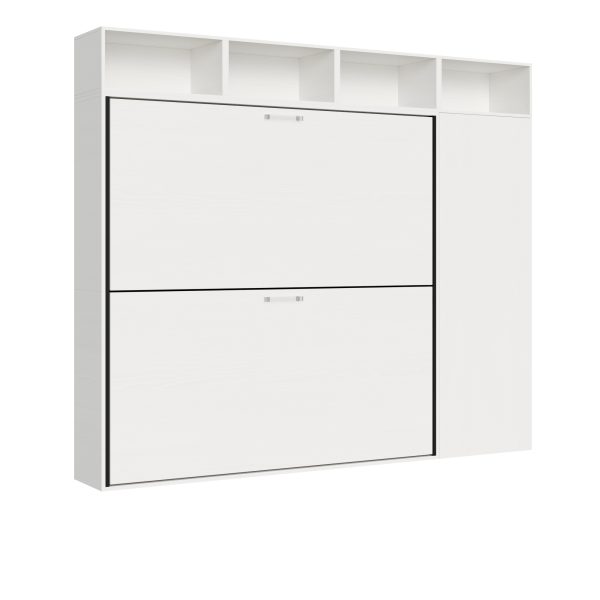 Letto Kando doppio Bianco Frassino composizione I con materassi - immagine 2