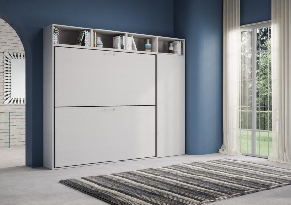 Letto Kando doppio Bianco Frassino composizione I con materassi - immagine 6