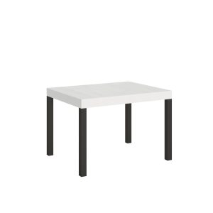 Tavolo everyday piano bianco frassino cm. 80x120 allungabile fino a 204 telaio Antracite