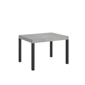 Tavolo everyday piano cemento cm. 80x120 allungabile fino a 204 telaio Antracite