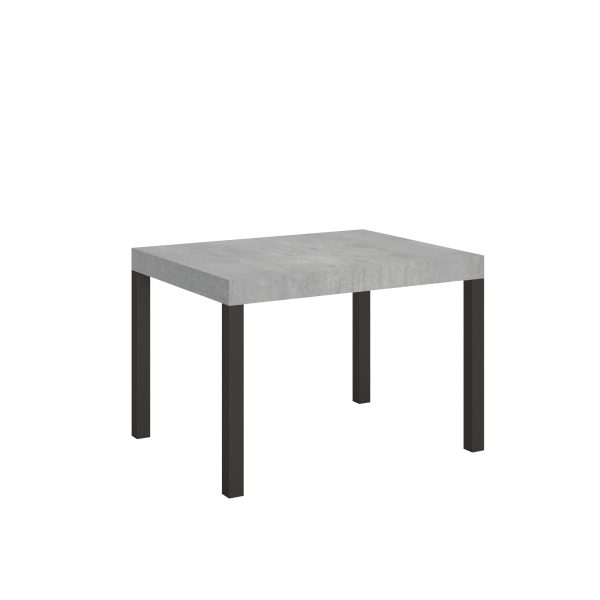 Tavolo everyday piano cemento cm. 70x110 allungabile fino a 194 telaio Antracite