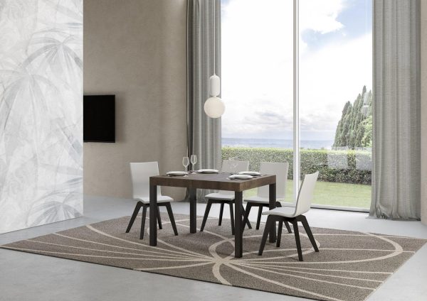 Tavolo everyday piano noce cm. 80x120 telaio allungabile fino a 204 Antracite - immagine 2