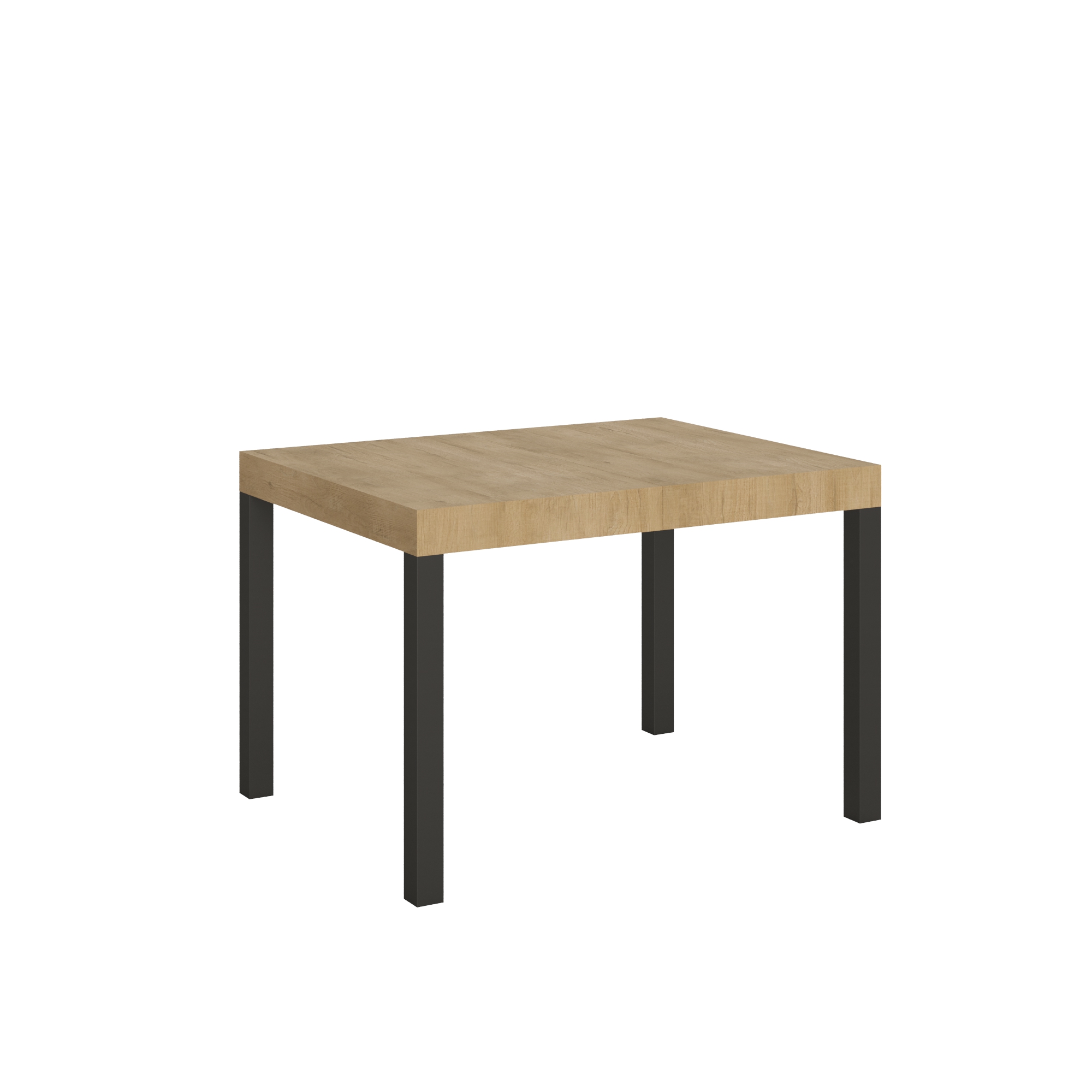 Itamoby Tavolo everyday piano quercia natura cm. 80×120 allungabile fino a 204 telaio Antracite