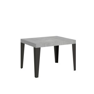 Tavolo Flame piano cemento cm. 70x110 allungabile fino a 194 telaio Antracite