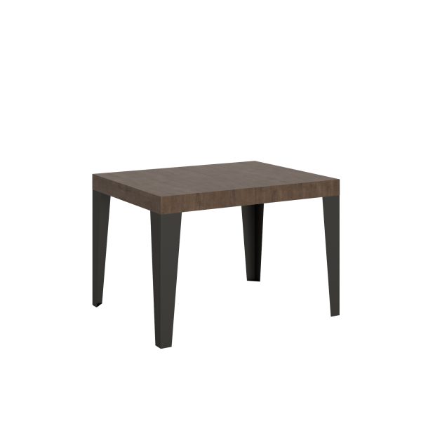 Tavolo Flame piano noce cm. 80x120 telaio allungabile fino a 204 Antracite