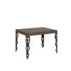Tavolo Karamay piano noce cm. 80x120 telaio allungabile fino a 204 Antracite