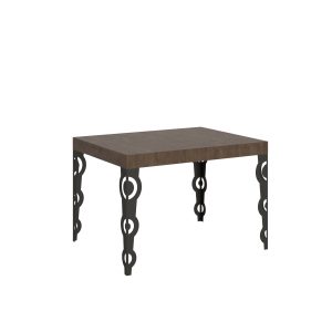 Tavolo Karamay piano noce cm. 80x120 telaio allungabile fino a 204 Antracite