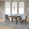 Tavolo Karamay piano noce cm. 80x120 telaio allungabile fino a 204 Antracite - immagine 2
