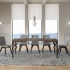 Tavolo Karamay piano noce cm. 80x120 telaio allungabile fino a 204 Antracite - immagine 3