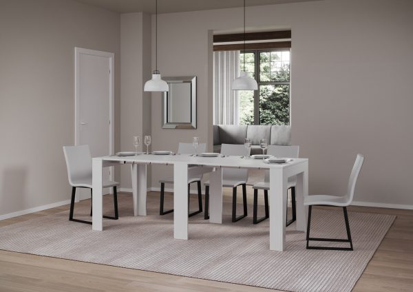 Consolle allungabile 90x25/211 cm Anea Bianco Frassino - immagine 3