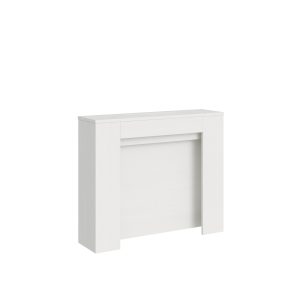 Consolle allungabile 90x25/211 cm Kiba Bianco Frassino