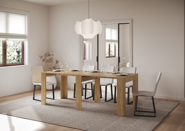 Consolle allungabile 90x25/211 cm Kiba Quercia Natura - immagine 3