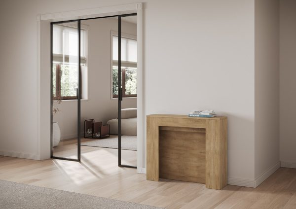 Consolle allungabile 90x25/211 cm Kiba Quercia Natura - immagine 2