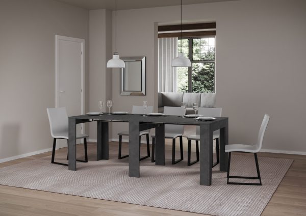 Consolle allungabile 90x25/181 cm Narrow Antracite - immagine 4