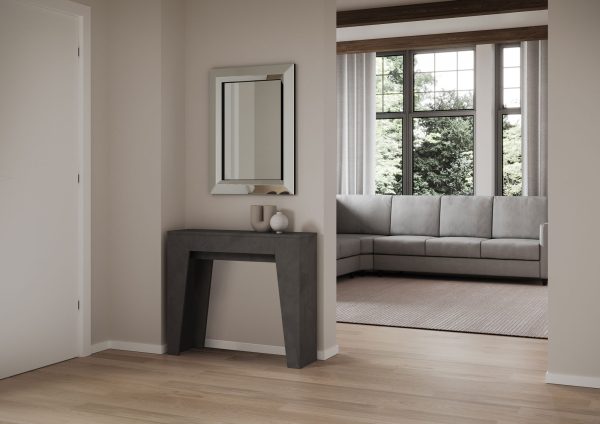 Consolle allungabile 90x25/181 cm Narrow Antracite - immagine 3