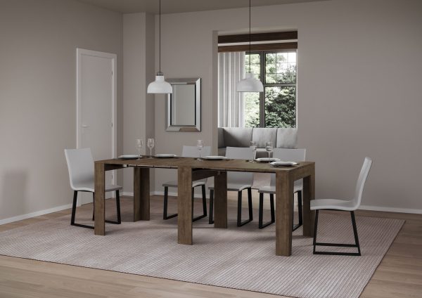 Consolle allungabile 90x25/181 cm Narrow Noce - immagine 4