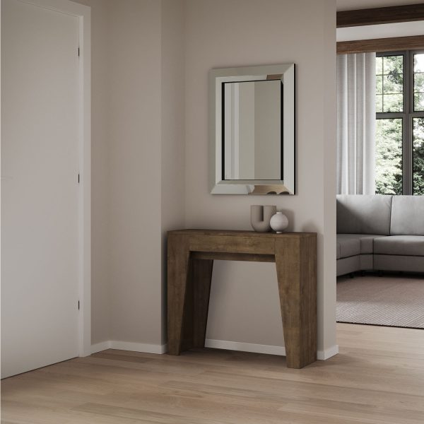 Consolle allungabile 90x25/181 cm Narrow Noce - immagine 2